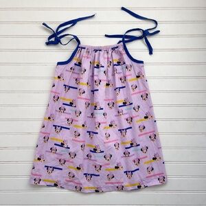 CUSTOM MADE EUC Handmade Colorful Minnie Mouse Tie Strap Sundress